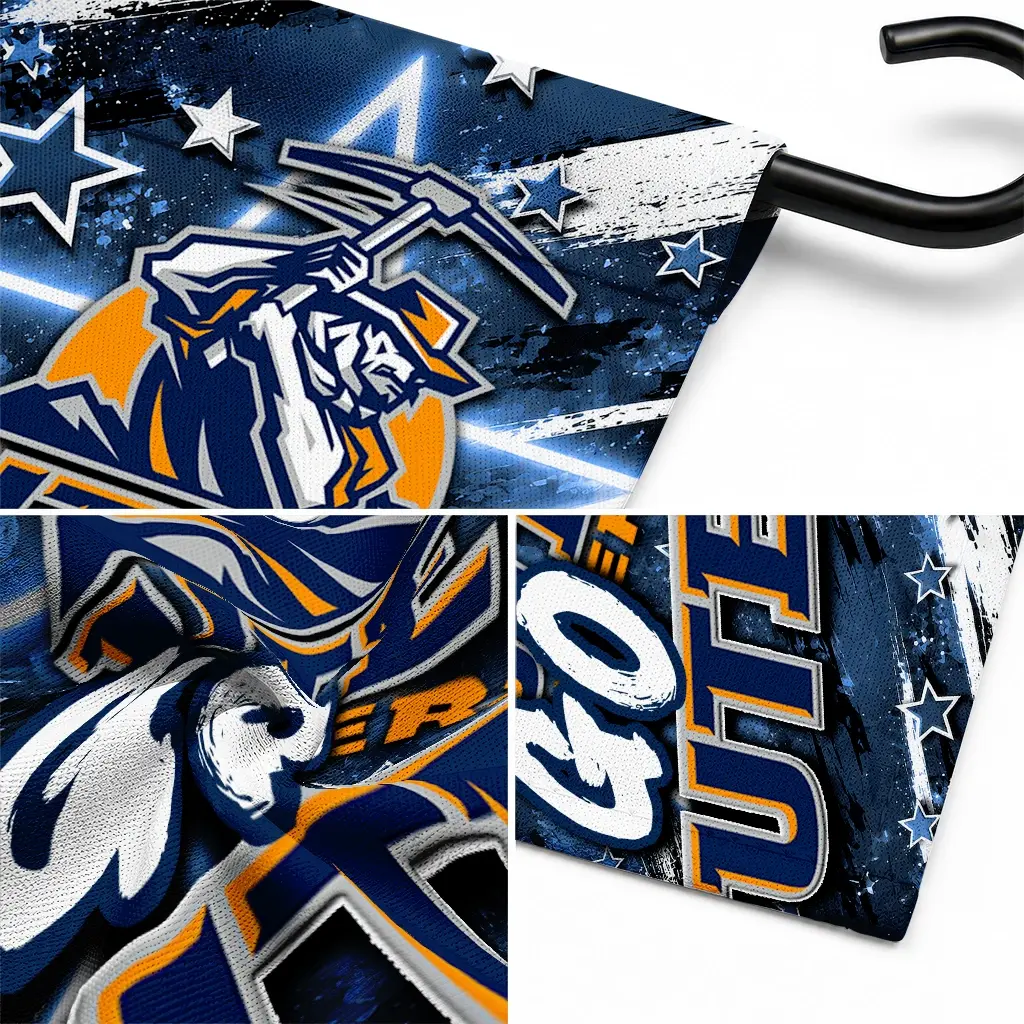 Utep Miners Garden Flag Customized Glowing Star Blue Latest Model Utep Miners Garden Flag Customized Glowing Star Blue Latest Model