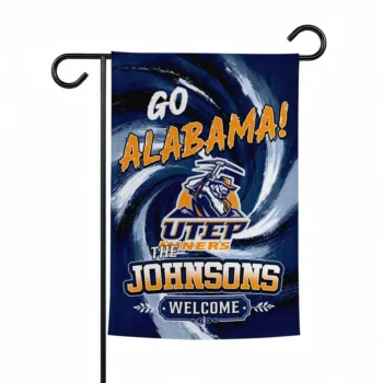 Utep Miners Garden Flag Customized Swirl Vortex Blue Best Selling