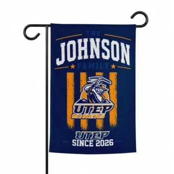 Utep Miners Garden Flag Personalized Distressed Stripes Blue Best Selling