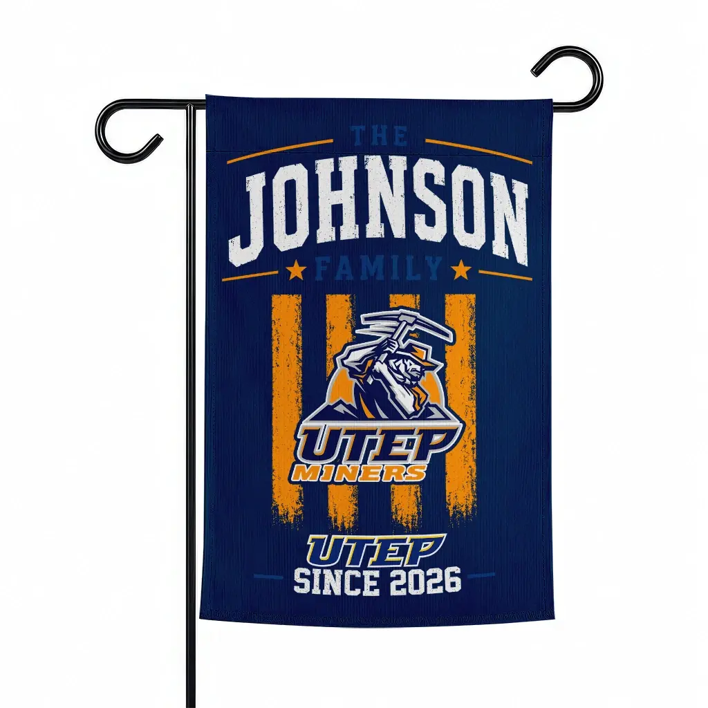 Utep Miners Garden Flag Personalized Distressed Stripes Blue Best Selling Utep Miners Garden Flag Personalized Distressed Stripes Blue Best Selling