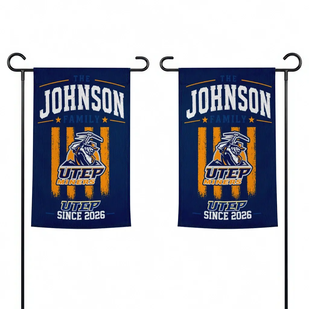 Utep Miners Garden Flag Personalized Distressed Stripes Blue Fashion Forward Utep Miners Garden Flag Personalized Distressed Stripes Blue Fashion Forward