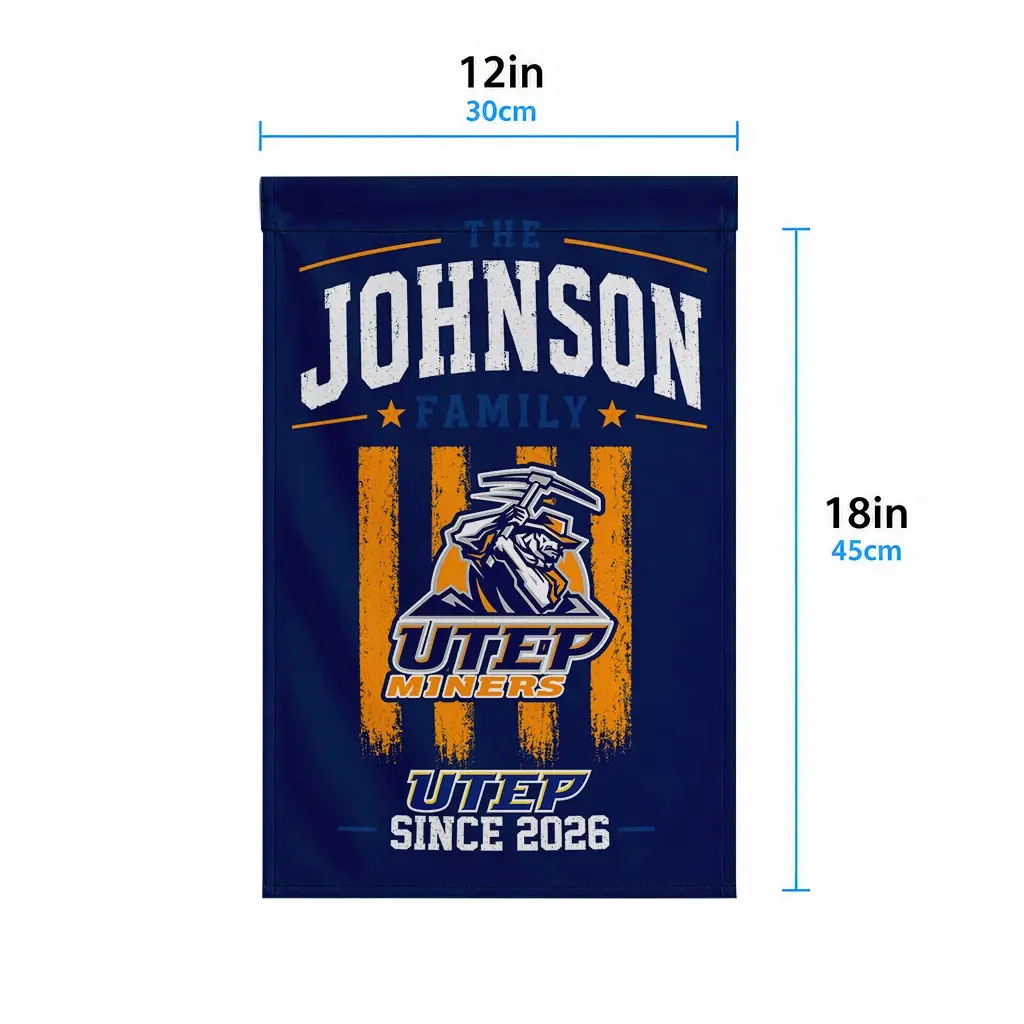 Utep Miners Garden Flag Personalized Distressed Stripes Blue High Quality Utep Miners Garden Flag Personalized Distressed Stripes Blue High Quality