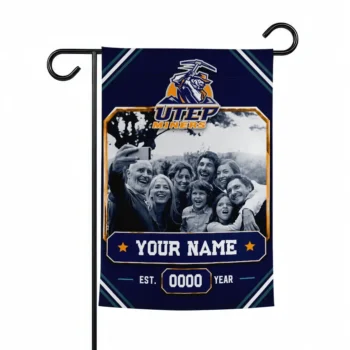 Utep Miners Garden Flag Personalized Photo Frame Blue Best Selling