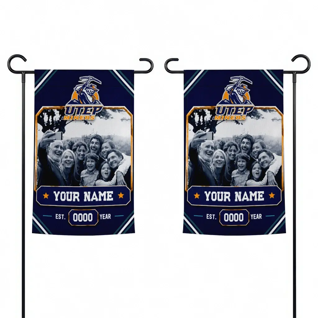 Utep Miners Garden Flag Personalized Photo Frame Blue Fashion Forward Utep Miners Garden Flag Personalized Photo Frame Blue Fashion Forward