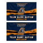 Utep Miners House Flag Custom Brushed Streaks Blue Best Selling