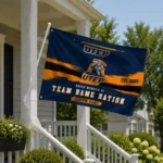Utep Miners House Flag Custom Brushed Streaks Blue Best Selling