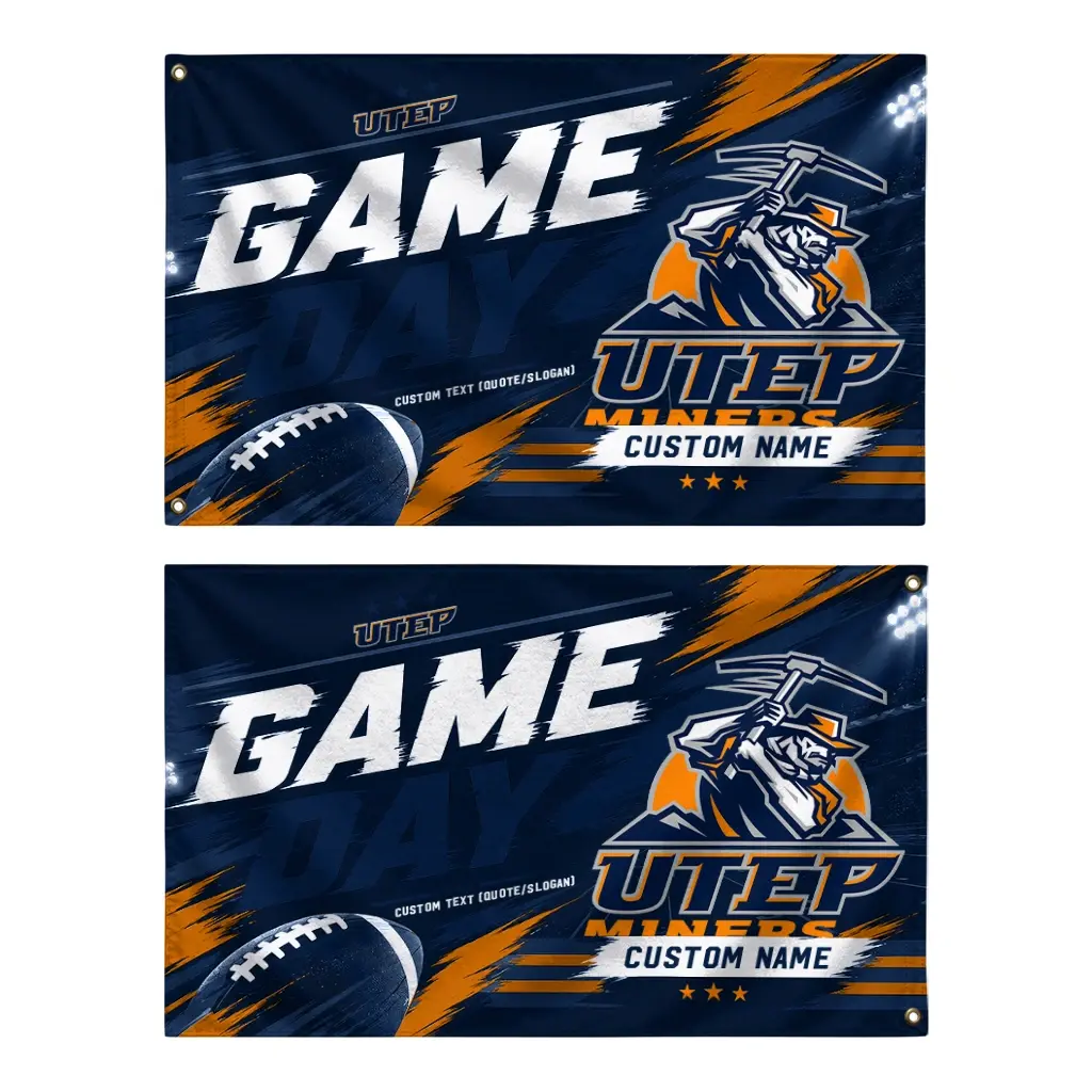 Utep Miners House Flag Customized Action Streaks Blue Fashion Forward Utep Miners House Flag Customized Action Streaks Blue Fashion Forward