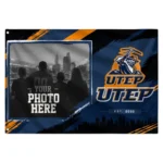Utep Miners House Flag Personalized Framed Photo Blue Black Best Selling