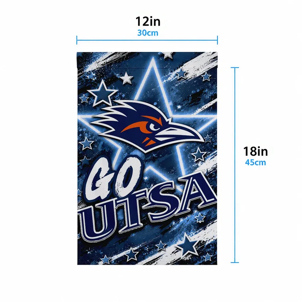Utsa Roadrunners Garden Flag Custom Glowing Star Orange High Quality Utsa Roadrunners Garden Flag Custom Glowing Star Orange High Quality