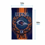 Utsa Roadrunners Garden Flag Customized Laurel Wreath Orange Best Selling