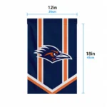 Utsa Roadrunners Garden Flag Personalized Chevron Stripes Orange Best Selling