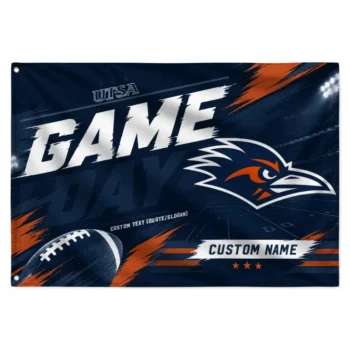 Utsa Roadrunners House Flag Custom Action Streaks Orange Best Selling