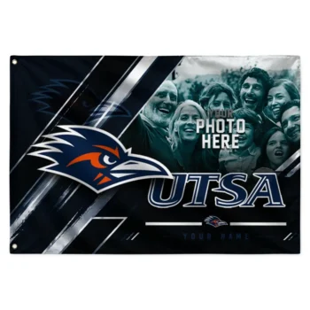 Utsa Roadrunners House Flag Custom Diagonal Stripes Orange Best Selling