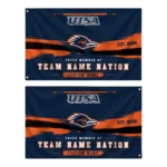 Utsa Roadrunners House Flag Personalized Brushed Streaks Orange Best Selling