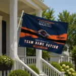 Utsa Roadrunners House Flag Personalized Brushed Streaks Orange Best Selling