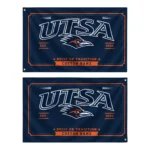 Utsa Roadrunners House Flag Personalized Ornate Border Orange Best Selling