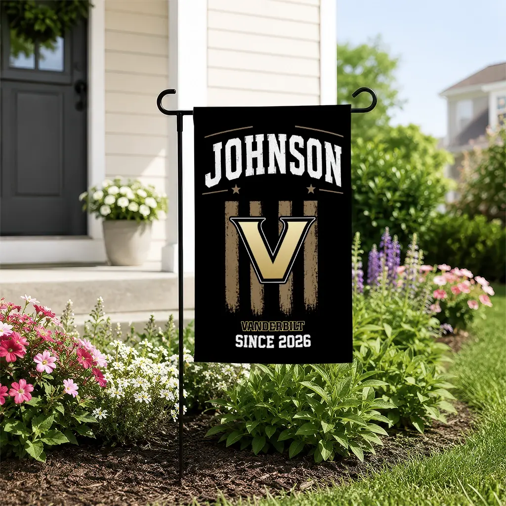 Vanderbilt Commodores Garden Flag Custom Distressed Stripes Black New Arrival Vanderbilt Commodores Garden Flag Custom Distressed Stripes Black New Arrival