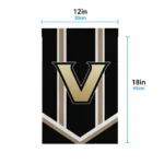 Vanderbilt Commodores Garden Flag Customized Chevron Stripes Black Best Selling