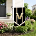 Vanderbilt Commodores Garden Flag Customized Chevron Stripes Black Best Selling