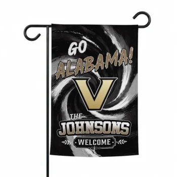 Vanderbilt Commodores Garden Flag Personalized Swirl Vortex Black Best Selling