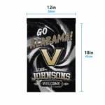 Vanderbilt Commodores Garden Flag Personalized Swirl Vortex Black Best Selling