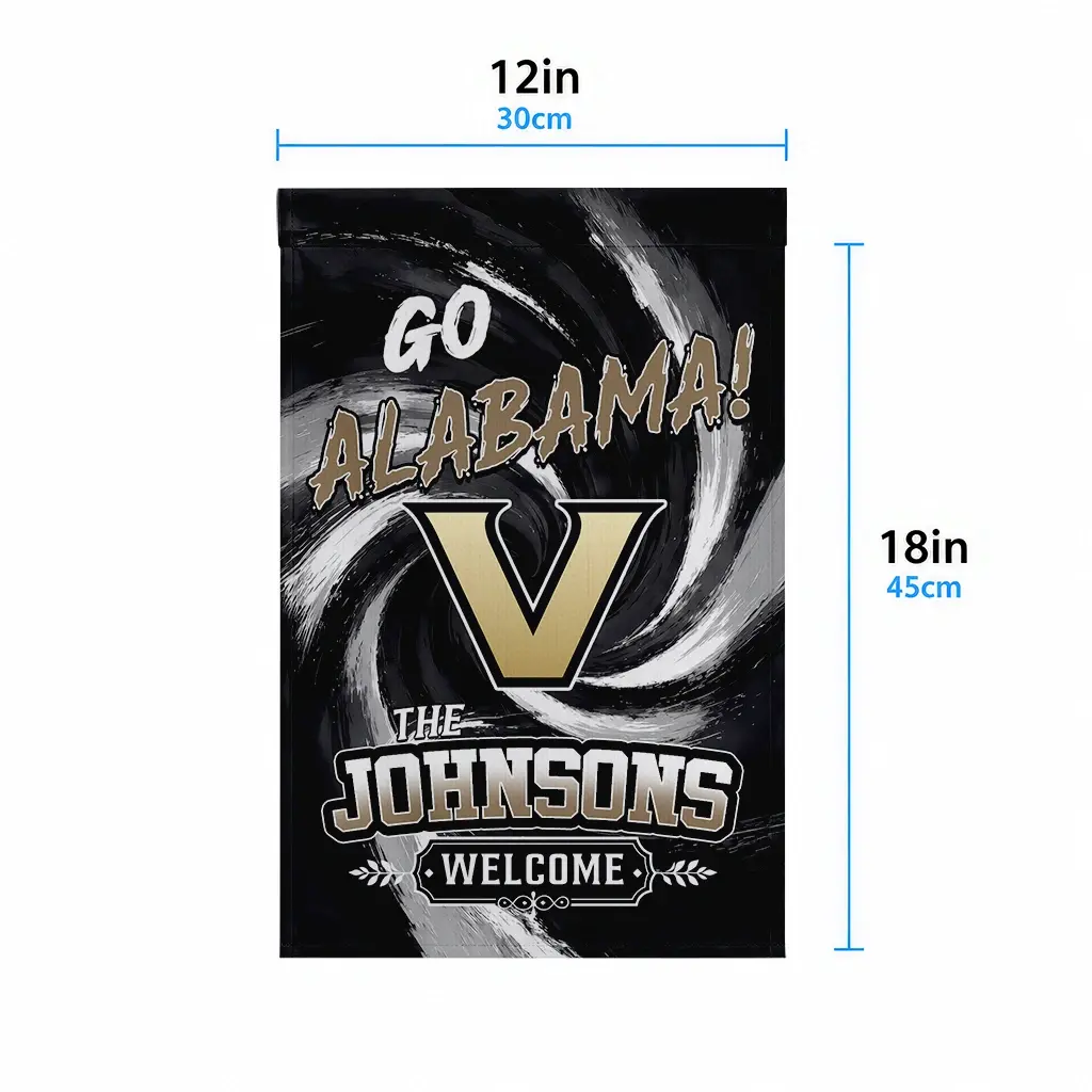 Vanderbilt Commodores Garden Flag Personalized Swirl Vortex Black High Quality Vanderbilt Commodores Garden Flag Personalized Swirl Vortex Black High Quality