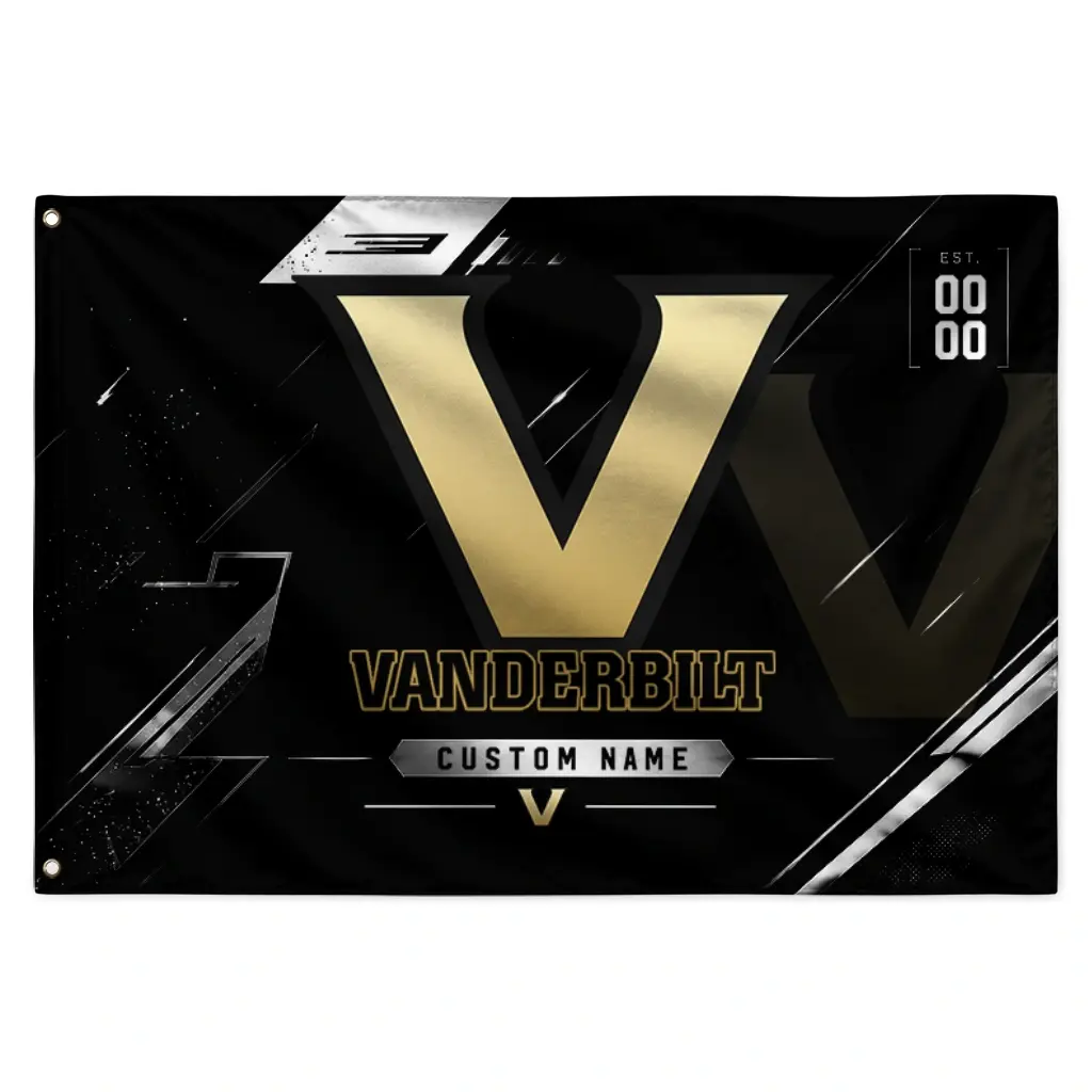 Vanderbilt Commodores House Flag Custom Speed Slashes Black Best Selling Vanderbilt Commodores House Flag Custom Speed Slashes Black Best Selling