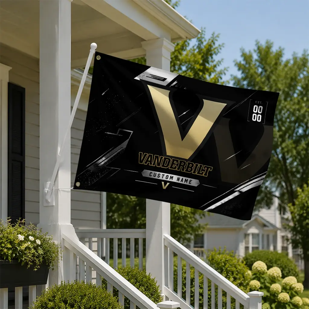 Vanderbilt Commodores House Flag Custom Speed Slashes Black New Arrival Vanderbilt Commodores House Flag Custom Speed Slashes Black New Arrival