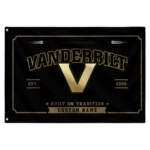 Vanderbilt Commodores House Flag Customized Ornate Border Black Best Selling