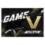 Vanderbilt Commodores House Flag Personalized Action Streaks Black Best Selling