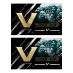 Vanderbilt Commodores House Flag Personalized Diagonal Stripes Black Best Selling