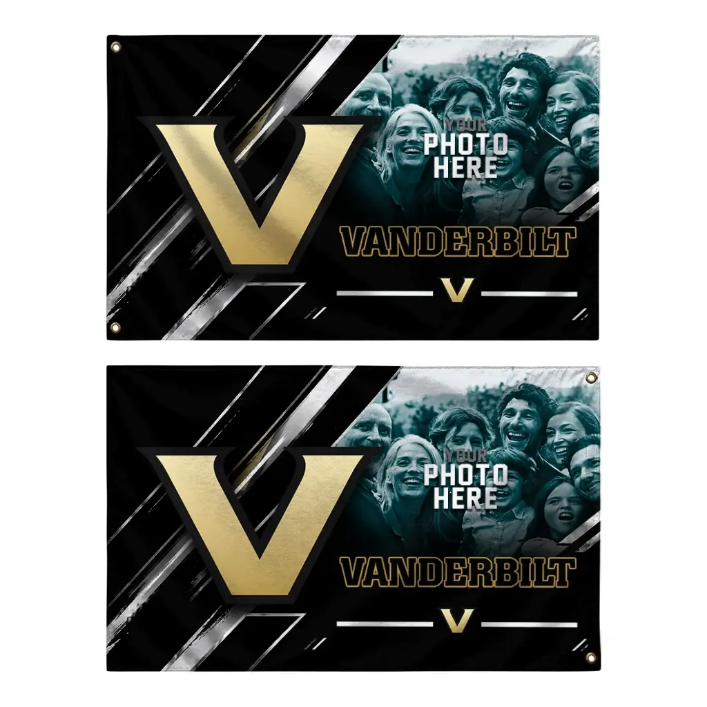 Vanderbilt Commodores House Flag Personalized Diagonal Stripes Black Fashion Forward Vanderbilt Commodores House Flag Personalized Diagonal Stripes Black Fashion Forward