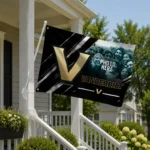 Vanderbilt Commodores House Flag Personalized Diagonal Stripes Black Best Selling