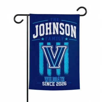 Villanova Wildcats Garden Flag Customized Distressed Stripes Navy Best Selling