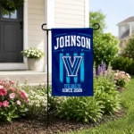 Villanova Wildcats Garden Flag Customized Distressed Stripes Navy Best Selling