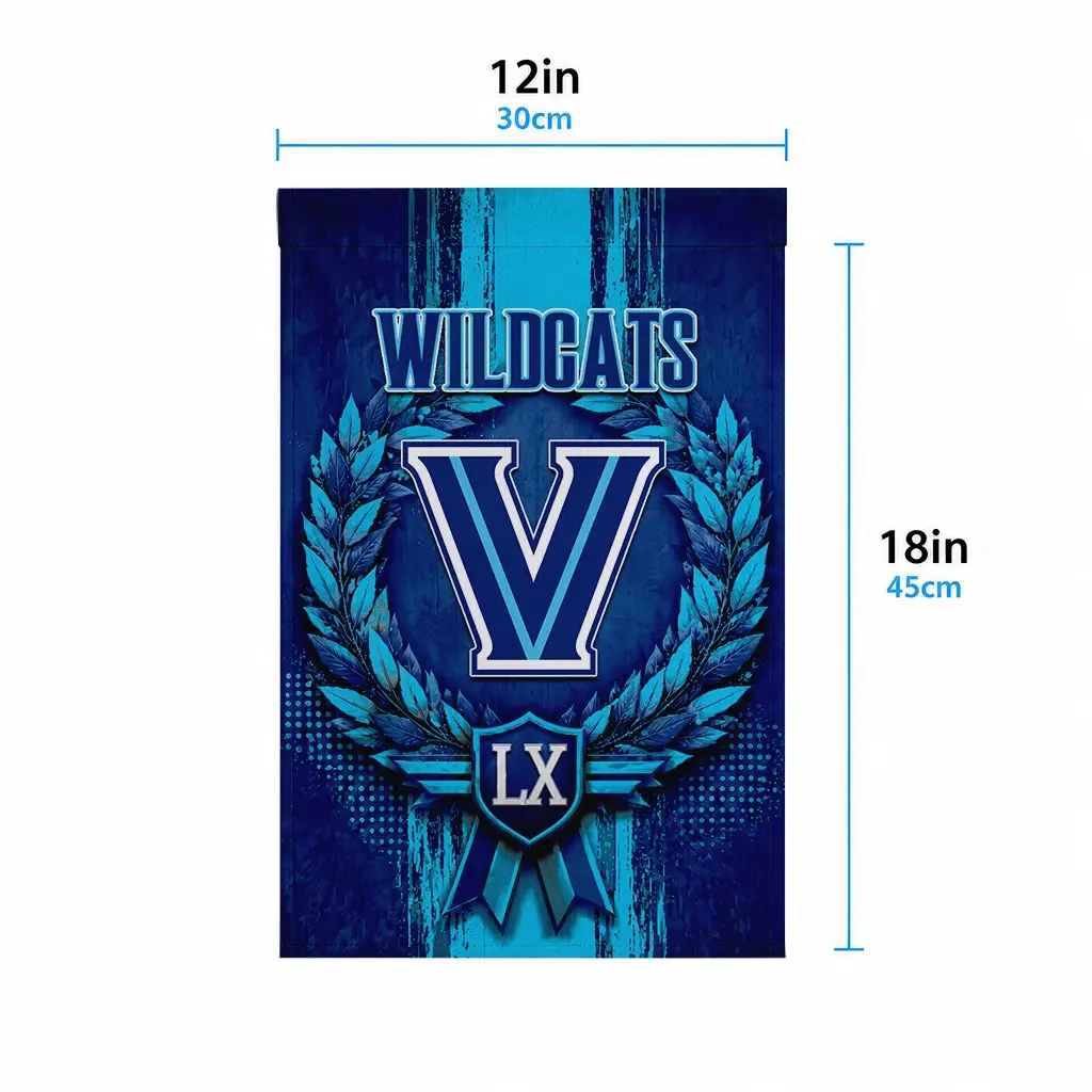 Villanova Wildcats Garden Flag Customized Laurel Wreath Navy High Quality Villanova Wildcats Garden Flag Customized Laurel Wreath Navy High Quality