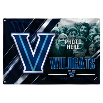 Villanova Wildcats House Flag Custom Diagonal Stripes Navy Best Selling