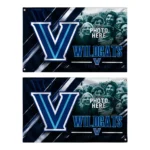 Villanova Wildcats House Flag Custom Diagonal Stripes Navy Best Selling
