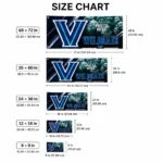 Villanova Wildcats House Flag Custom Diagonal Stripes Navy Best Selling