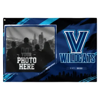 Villanova Wildcats House Flag Customized Framed Photo Navy Black Best Selling