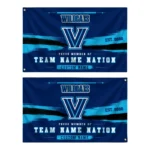 Villanova Wildcats House Flag Personalized Brushed Streaks Navy Best Selling