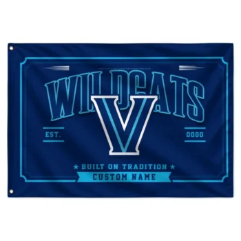 Villanova Wildcats House Flag Personalized Ornate Border Navy Best Selling
