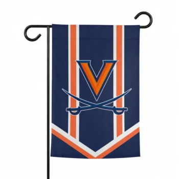 Virginia Cavaliers Garden Flag Custom Chevron Stripes Blue Best Selling