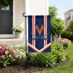 Virginia Cavaliers Garden Flag Custom Chevron Stripes Blue Best Selling