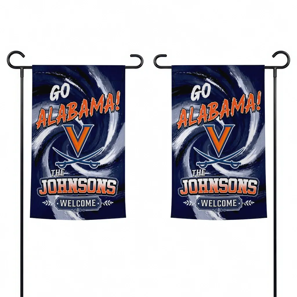 Virginia Cavaliers Garden Flag Customized Swirl Vortex Blue Fashion Forward Virginia Cavaliers Garden Flag Customized Swirl Vortex Blue Fashion Forward