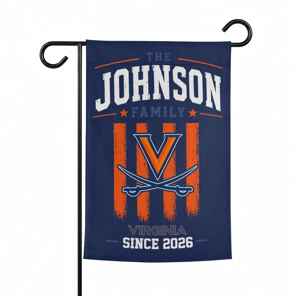 Virginia Cavaliers Garden Flag Personalized Distressed Stripes Blue Best Selling Virginia Cavaliers Garden Flag Personalized Distressed Stripes Blue Best Selling