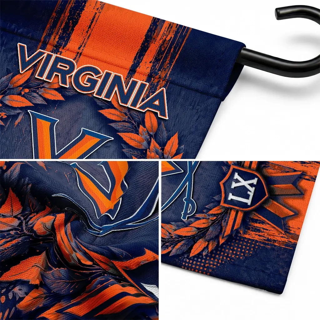 Virginia Cavaliers Garden Flag Personalized Laurel Wreath Blue Latest Model Virginia Cavaliers Garden Flag Personalized Laurel Wreath Blue Latest Model