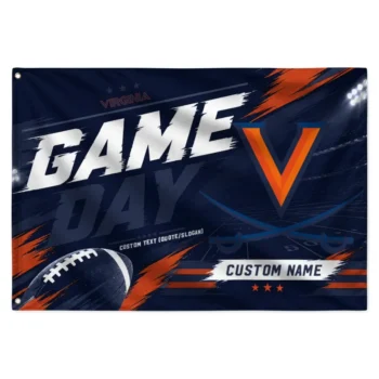 Virginia Cavaliers House Flag Customized Action Streaks Blue Best Selling