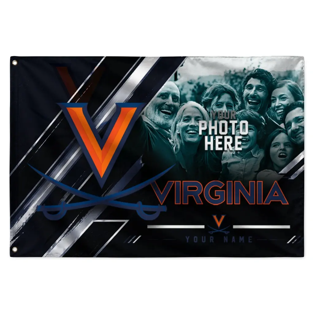 Virginia Cavaliers House Flag Customized Diagonal Stripes Blue Best Selling Virginia Cavaliers House Flag Customized Diagonal Stripes Blue Best Selling