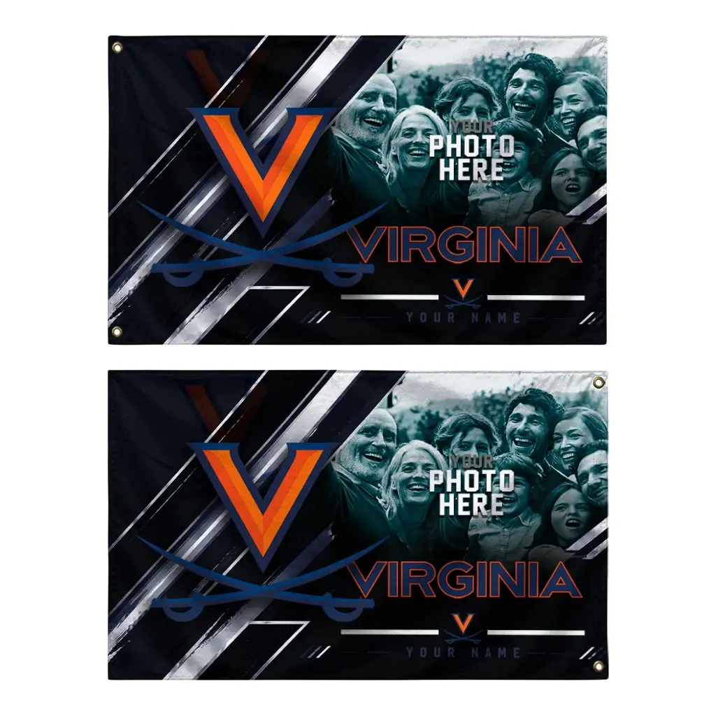 Virginia Cavaliers House Flag Customized Diagonal Stripes Blue Fashion Forward Virginia Cavaliers House Flag Customized Diagonal Stripes Blue Fashion Forward